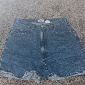 Sostanza Dark Blue Jean Shorts for Women